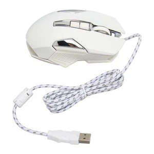 White RGB Gaming Mouse Multifunction Ergonomic 7200 DPI Wired Optical Gaming SET - Picture 1 of 12