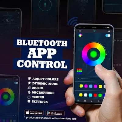 Para Chrysler 300C 2011-2021 RGBW Multicolor LED DRL Placa APP Control Bluetooth Foto 1 de 4