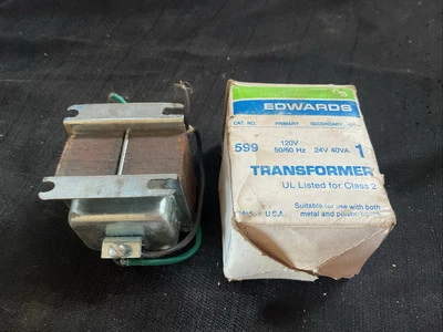 New In Box Edwards USA 599 Class 2 Transformer 40VA 120VAC 24VAC - Image 1 of 4