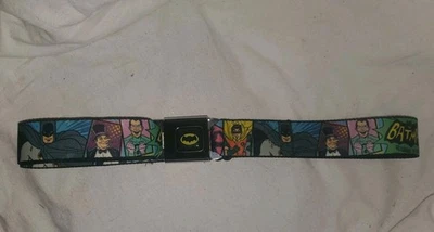 Cinturón de seguridad Batman ajustable 26" - 44" hebilla superhéroe tira cómica EE. UU. Foto 1 de 4