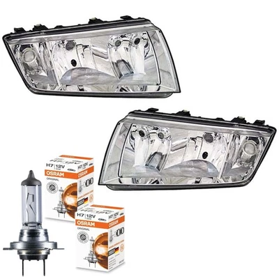Scheinwerfer Set für Skoda Fabia 1 6Y 1999-2008 + H7 OSRAM Original Line 12V 55W - Bild 1 von 4
