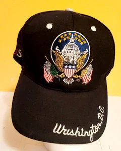 Gorra de béisbol Washington DC EE. UU. emblema ajustable negra envío gratuito - Imagen 1 de 5