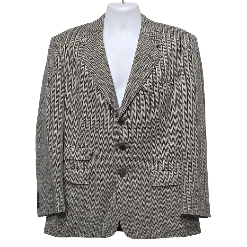 Blazer Ralph Lauren Para Hombres 42R Espiga Cachemira Púrpura Etiqueta Hecho en Inglaterra Foto 1 de 4