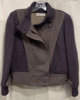 Lui Chantant  Vintage 1980’s Wool And Tweed Plum Jacket Women’s Size Small - Image 1 of 4