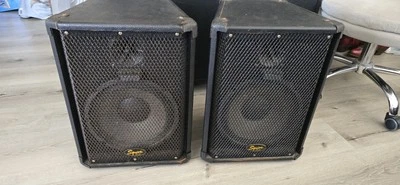 Juego de pares de altavoces Fender Squire montaje en poste PA usados negros Foto 1 de 4