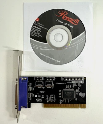 Rosewill PCI Parallel Port DB25 MosChip MCS9835CV - Legacy Printer CNC I/O - Image 1 of 4