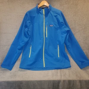 Patagonia Men’s XL Blue Full Zip Jacket Outdoor Softshell Windbreaker Hiking - Picture 1 of 8