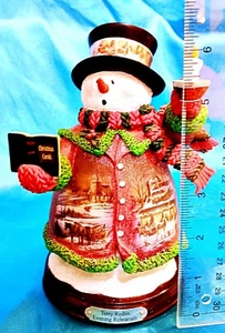 RED - Terry Redlin Winter Wonderland Snowman Christmas VICTORIAN CHRISTMAS - Picture 1 of 8
