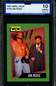 1991 Impel WCW Wrestling #156 Jim Ross ISA 10 GEM MINT - Picture 1 of 2