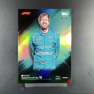 Sebastian Vettel Driver Portrait 28/99 Aqua Topps Lights Out 2022 Formula 1 - Bild 1 von 2
