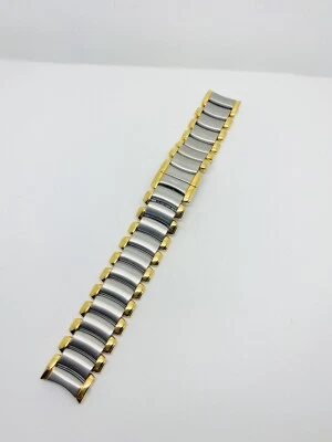 Pulsera Longines original enchapada en acero y oro 37678 con ambos eslabones extremos de 17 mm. Foto 1 de 4