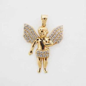 10k Gelbgold Nachlass Verkauf Engel Anhänger Vintage Schmuck - Bild 1 von 6