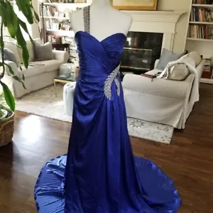 NUEVO Elegante Cuentas Formal Baile de graduación Karishma Vestido Talla 6 Muestra Vestido Nunca Usado - Imagen 1 de 8