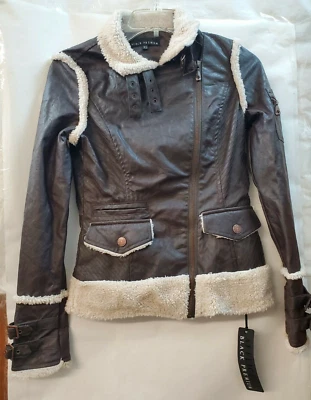 Chaqueta Condor Premium Marrón Affliction Para Mujer Talla X Cremalleras Bandera Nueva PP-1 Foto 1 de 4