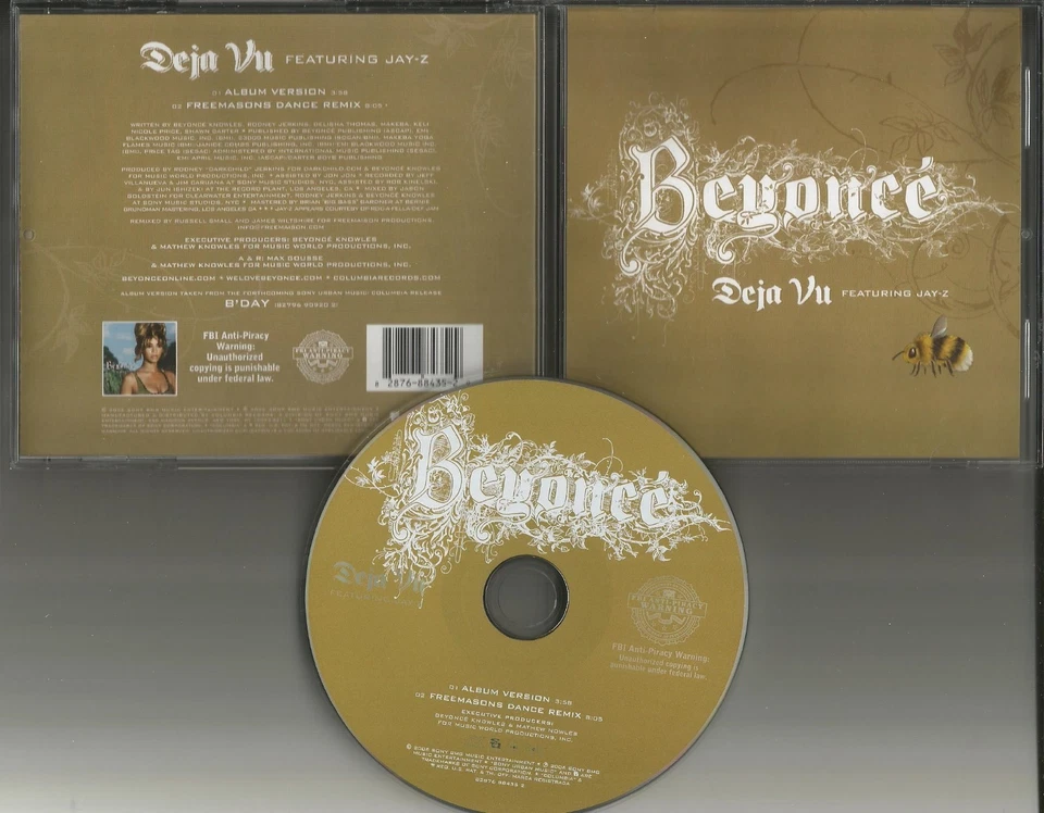 BEYONCE w/ JAY Z Deja vu w/ RARE FREEMASONS DANCE REMIX Limited USA CD single  - Image 1 of 1