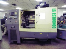 Hardinge Conquest T51 Cnc Lathe Turning Center, Fanuc Control, Lns Barfeed