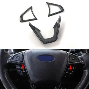 ABS Carbon Fiber Steering Wheel Cover Molding Trim For Ford Fusion 2013-2019 - Bild 1 von 14