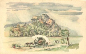 Castillo Orava Kralovany Línea Sucha Hora Checoslovaquia Postal Artista A J Alex - Imagen 1 de 2