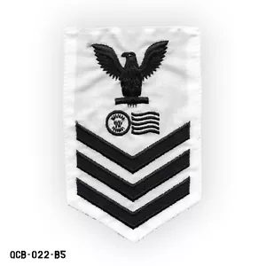 US Navy PO1 Petty Officer First Class Postal Clerk ~ White Patch ~ Vanguard USA - Bild 1 von 1
