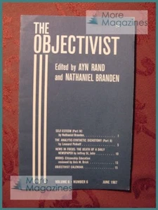 Ayn Rand THE OBJECTIVIST June 1967 Leonard Peikoff Jeffrey St John Avis M Brick - Photo 1 sur 1