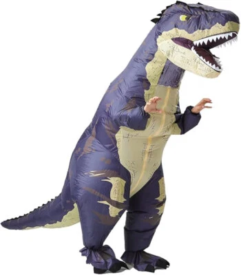 Disfraz Inflable T-Rex Gris 7 pies Dinosaurio Mono Adulto Divertido Juegos con disfraces Fiesta Foto 1 de 4