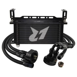 LR 19 Row AN10 Oil cooler w/Bracket+Filter Relocation Adapter Hose Kit Black - Picture 1 of 11