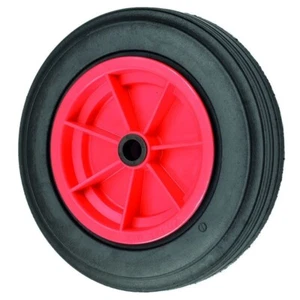 350mm Heavy Duty Solid Rubber Trolley Wheel 25.4mm Bore 300kg Load UK Seller - Picture 1 of 1
