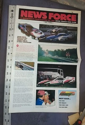 John Force News Letter Fan Club Periódico Coche Divertido Castrol GTX 1997 Nhra Foto 1 de 2