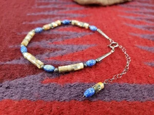 Pulsera nativa americana de plata esterlina abulón jaspe Mary Rosetta Kewa - Imagen 1 de 18