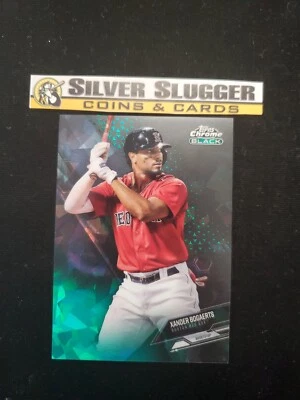 2021 Xander Bogaerts Topps Chrome Black Green /99! Boston Red Sox! - Image 1 of 2