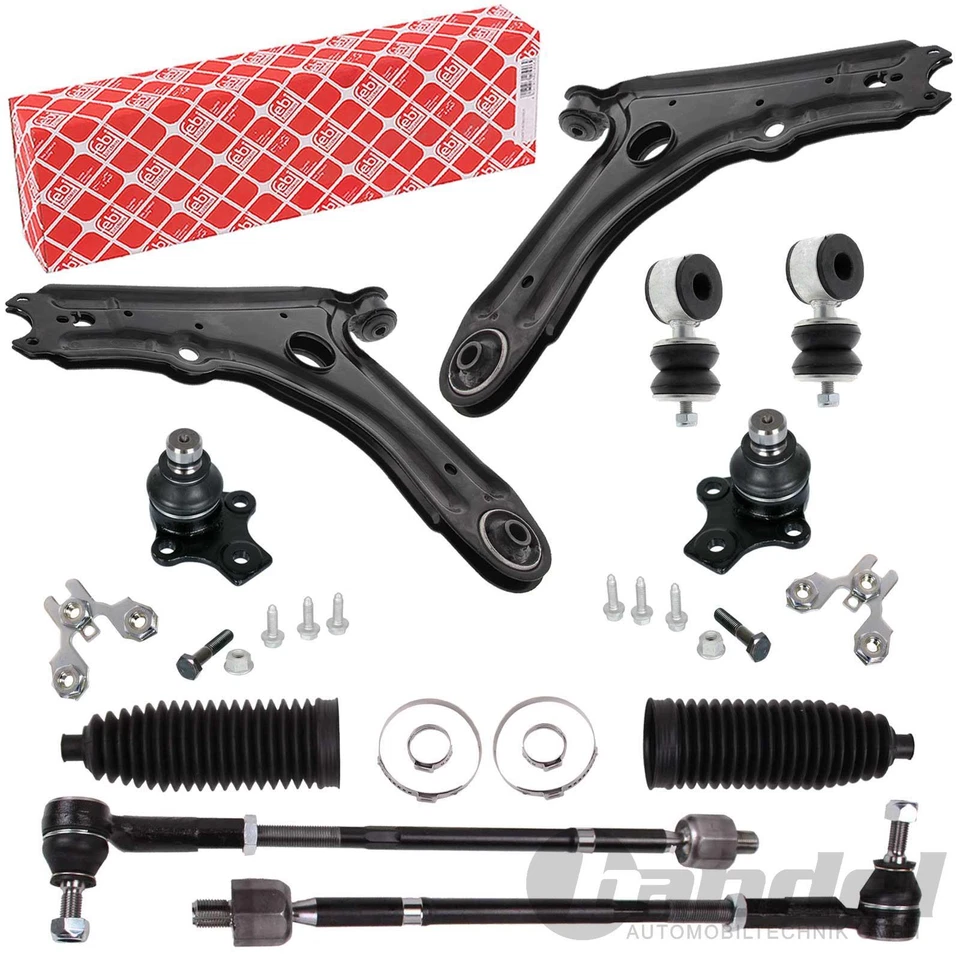 FEBI KIT BRACCI TRASVERSALI 12 pezzi ANTERIORE per VW GOLF 3 1H + CABRIO + VARIANT VENTO - Immagine 1 di 4