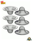 12 pcs Stainless Steel Sink Strainer Mesh Drain Hair Catcher for Bathroom