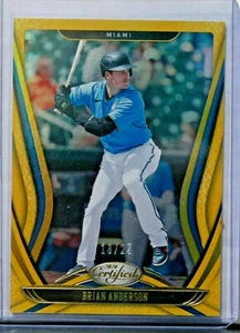 2020 PANINI CHRONICLES BRIAN ANDERSON CERTIFIED MIRROR GOLD PARALLEL /25 - Picture 1 of 2