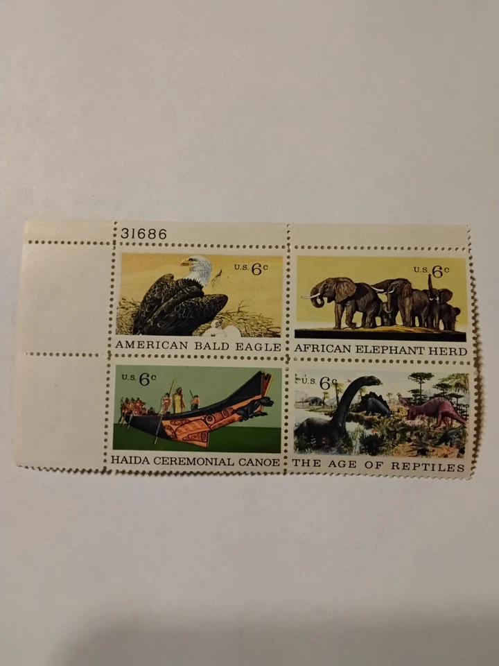 REPTILES USA PLATE BLK OF 4 MNH OG STAMPS SCOTT #'s 1387-90 - Image 1 of 1