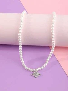 Heart Ring Charm Beaded Necklace for Women Girls Accessories Jewelry Gifts Gift - Picture 1 of 5