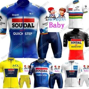 Cycling Jersey Set Boys Girls Yellow Cycling Clothing Children Bike Suit MTB - Picture 1 of 45