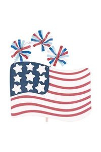 Stars & Stripes Flag Topper - Fourth of July - Picture 1 of 2