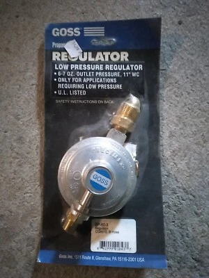 Regulador de propano de baja presión Goss nuevo Ep-60-3 Foto 1 de 4