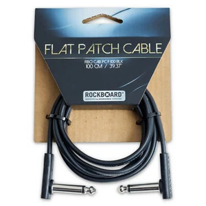 RockBoard Flat Patch Cable 100cm ang-ang, Black, RBO CAB PC F 100 BLK  - Picture 1 of 3