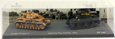 Panzer Set Tunesien 1943 Panzer 4G + M3 Lee Fertigmodell 1:72 Altaya  - Bild 1 von 3