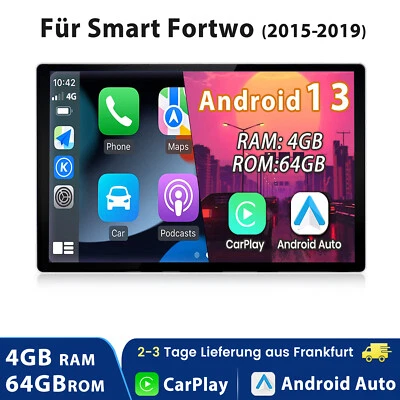 13.1” Android 13 6+128G Autoradio Carplay Für Benz Smart GPS Navi WIFI USB DAB+  - Bild 1 von 4
