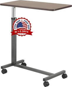 Mesa De Cama De Alta Calidad Ajustable Con Ruedas Para Uso En La Casa U Hospital - Picture 1 of 8