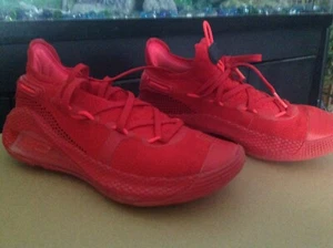Große Kinder Under Armour Curry 6 Basketballschuhe rot/schwarz/rot Rage 3020415 603 - Bild 1 von 3
