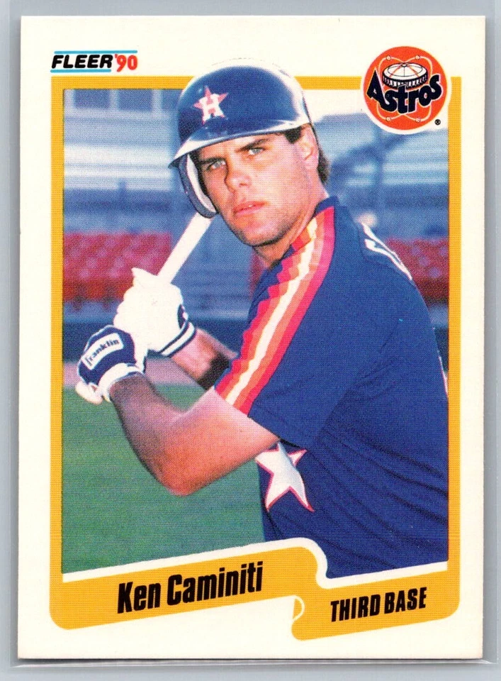 1990 Fleer Ken Caminiti Houston Astros #225 - Image 1 of 2