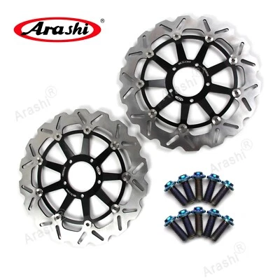 Rotor de disco de freno delantero Arashi 320 mm y pernos M8 para Ducati 848 EVO 2011 2012 2013 Foto 1 de 4