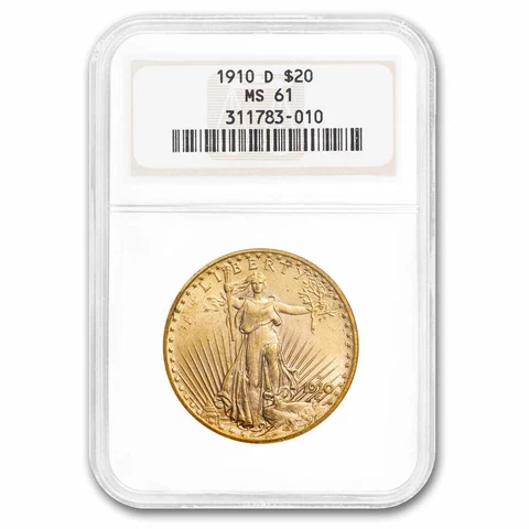 1910-D $20 Saint-Gaudens Gold Double Eagle MS-61 NGC - SKU#230180 Cover