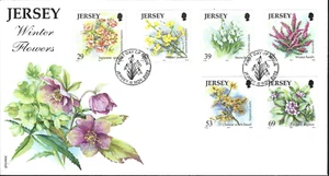 2003 Jersey Seasonal Flowers. Winter First Day Cover - Picture 1 of 1