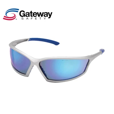 Marco deportivo plateado Gateway 41SL3M 4×4, lente espejo azul horizonte Foto 1 de 2