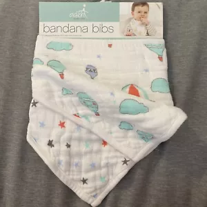 Aden + Anais STARS BALLOONS Baby Bandana Bibs 4th Of July 100% Cotton Muslin 2pk - Picture 1 of 12