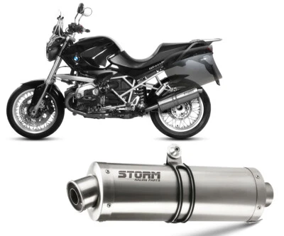 Scarico Storm by Mivv Oval acciaio inox per Bmw R 1200 R 2011 > 2014